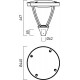 Corp de iluminat LED perimetral XTOWN rotund 45W Alb Neutru