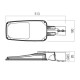 Corp de iluminat stradal LED 30-40W XSTREET corp gri cu unghi reglabil IP65