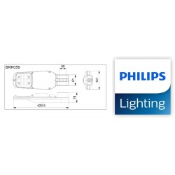 Corp de iluminat stradal LED 27W Philips Ledinaire BRP056 LED35 PSU