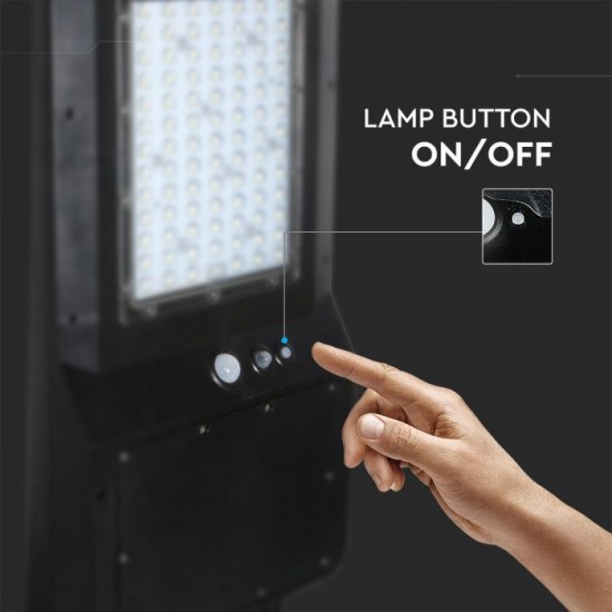 Lampa LED stradala solara 40W cu senzor si telecomanda Alb Neutru