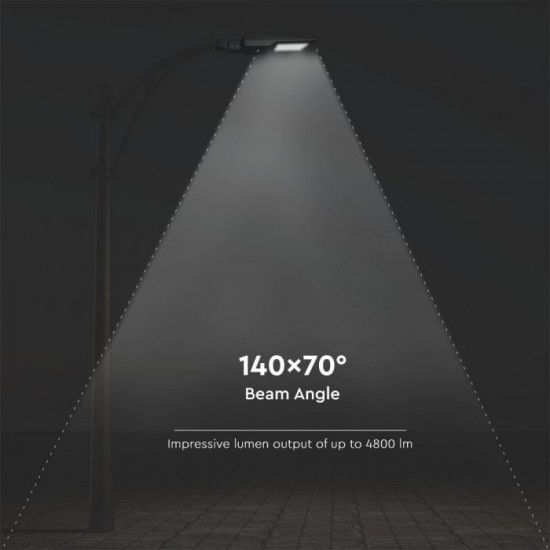 Lampa LED stradala solara 40W cu senzor si telecomanda Alb Neutru