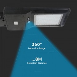 Lampa LED stradala solara 40W cu senzor si telecomanda Alb Neutru