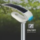 Lampa LED perimetrala solara 20W de gradina cu senzor si telecomanda RF