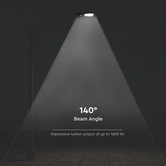 Lampa LED solara stradala 15W cu senzor Alb Neutru