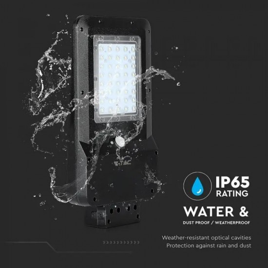 Lampa LED solara stradala 15W cu senzor Alb Neutru