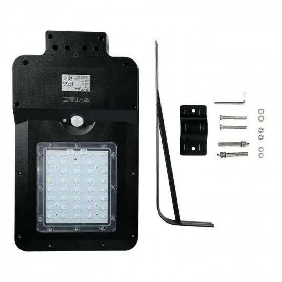 Lampa LED solara stradala 15W cu senzor Alb Neutru