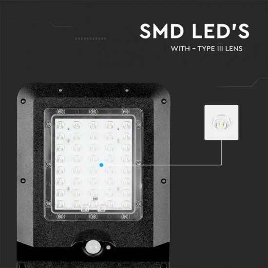 Lampa LED solara stradala 15W cu senzor Alb Neutru