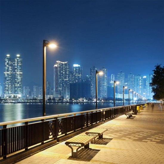 Lampa LED solara stradala 15W cu senzor Alb Neutru