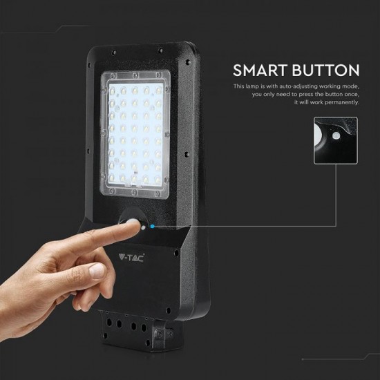 Lampa LED solara stradala 15W cu senzor Alb Neutru