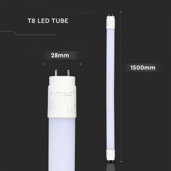Tub LED T8 15W 150cm 160lm/W Alb Rece