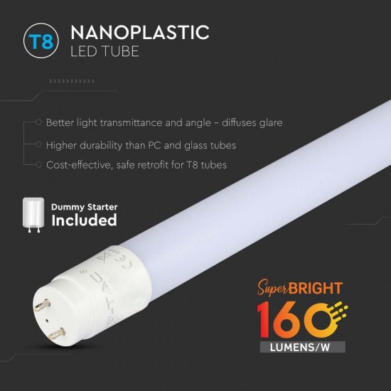 Tub LED T8 15W 150cm 160lm/W Alb Rece