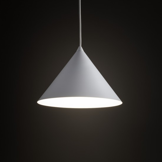 LAMPĂ PANDANTĂ ALBĂ CONO M 1XE27