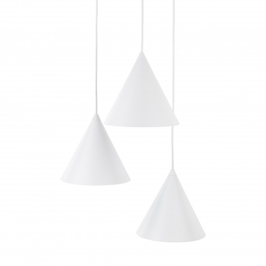 LAMPĂ PANDANTĂ CONO WHITE 3 ROȚI