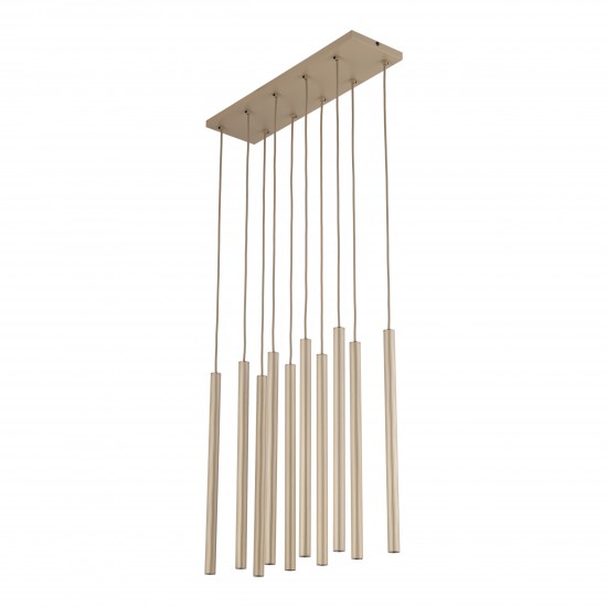 LAMPĂ PANDANTĂ FERRO SABIA CHAMPAGNE 10XG9 STRIP
