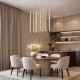 LAMPĂ PANDANTĂ FERRO SABIA CHAMPAGNE 10XG9 STRIP