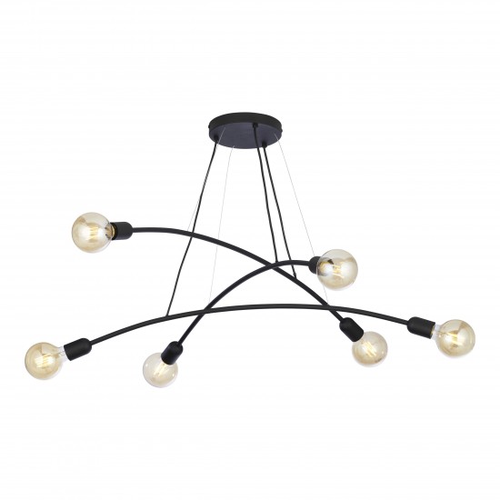 LAMPĂ PANDANTĂ HELIX BLACK 6