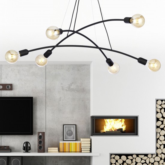 LAMPĂ PANDANTĂ HELIX BLACK 6
