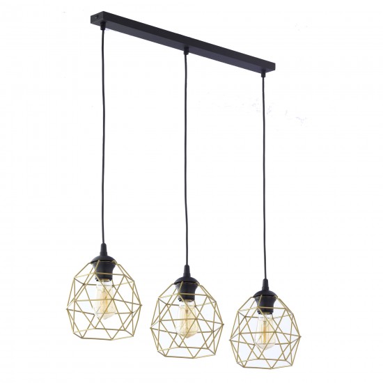 LAMPĂ PANDANTĂ GALAXY BLACK GOLD 3 STRIP
