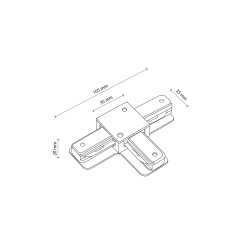 CONECTOR T NEGRU TRASOR