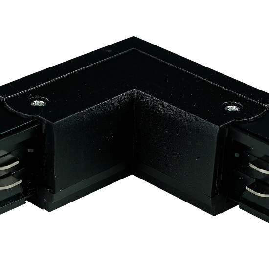 CONECTOR TRASOR CU TREI CIRCUITE NEGRU CU UNGHI DREPT STÂNGA