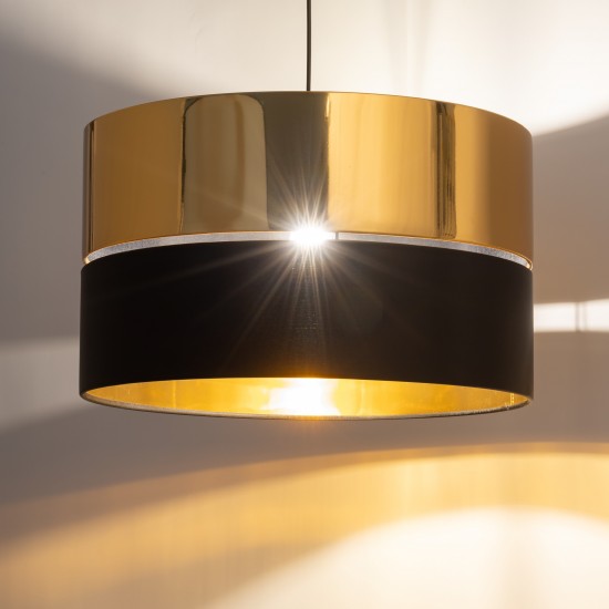 LAMPĂ PANDANTĂ HILTON NEGRU/AURIU 1